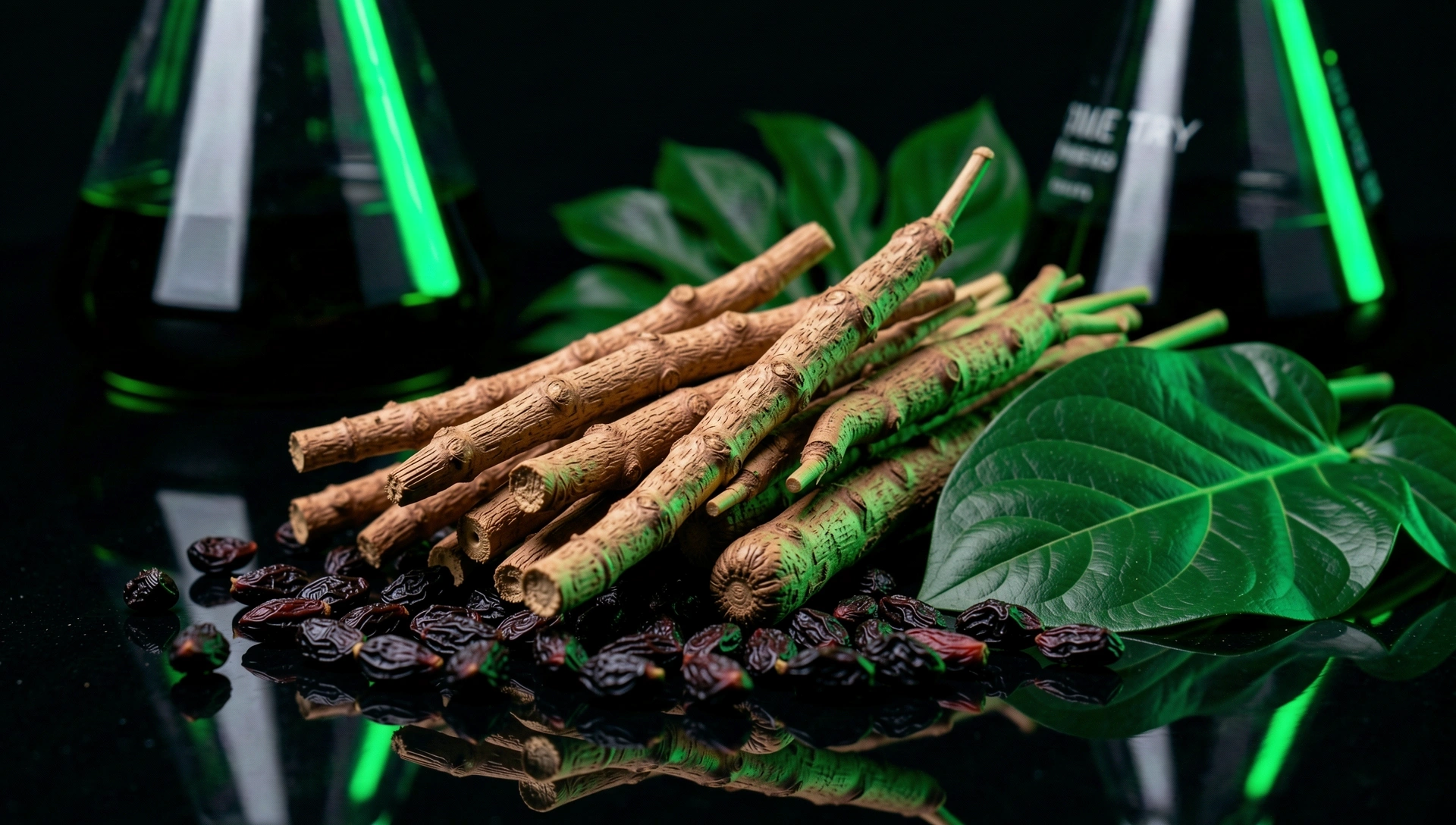 Natural botanical textures representing raw vitality